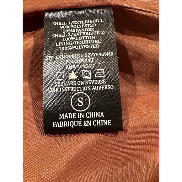 Blank NYC SL8 Brown Faux Suede Leather Moto Jacket Sz Small - Picture 8 of 9